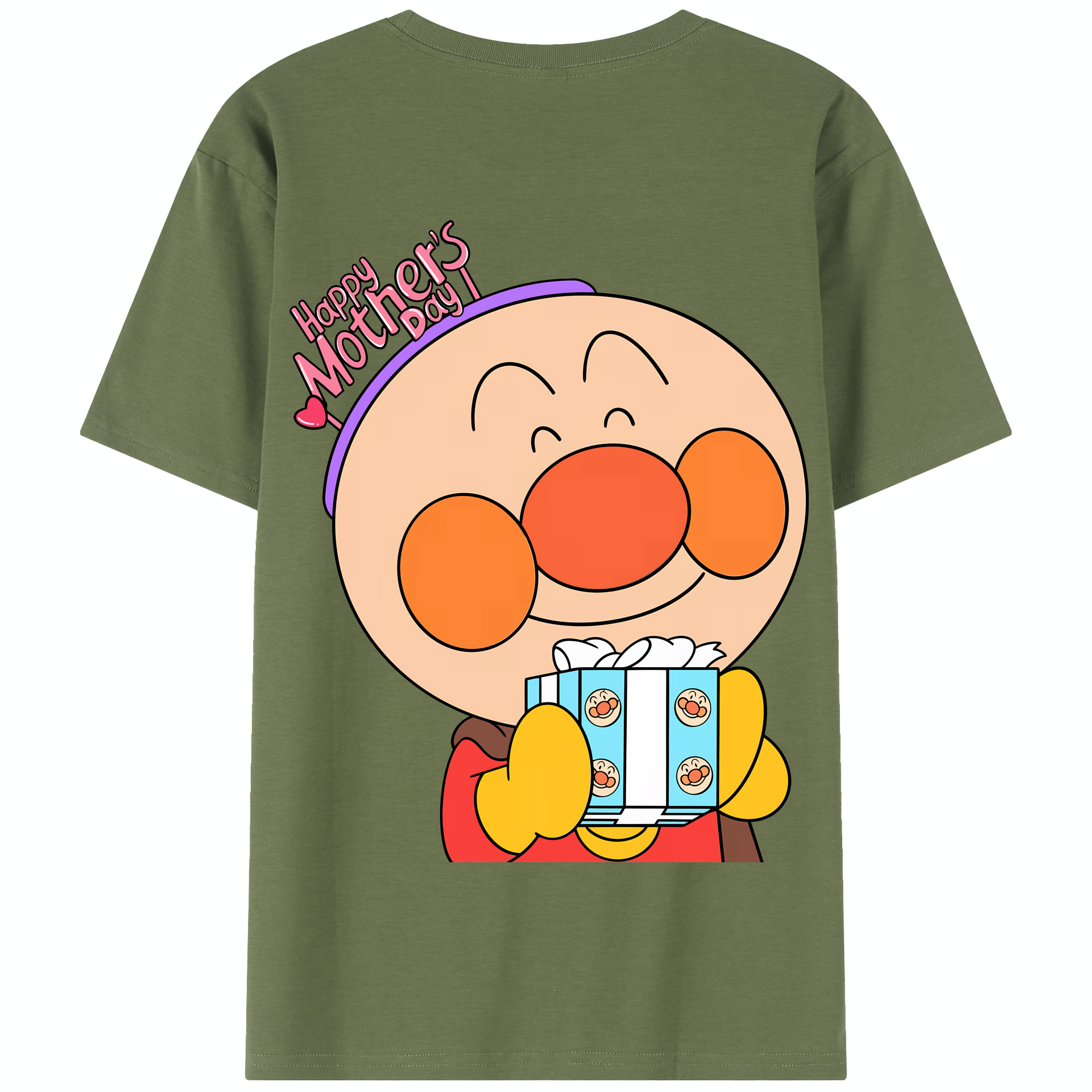 （画像用） アンパンマン Anpanman 綿100％半袖Tシャツ（背面プリント）
